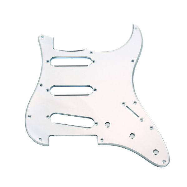 SSS Silver Mirror Guitar Pickguard 11 Holes Guitar Scratch Plate For Fender US/Mexico Standard Stratocaster Modern Style