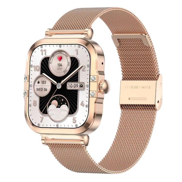 HK82 Femmes Smart Watch 1,75 pouces écran AMOLED HD BT appel avec gestion menstruelle