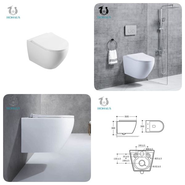 Western Ceramic Wall Hung WC Antibacterial