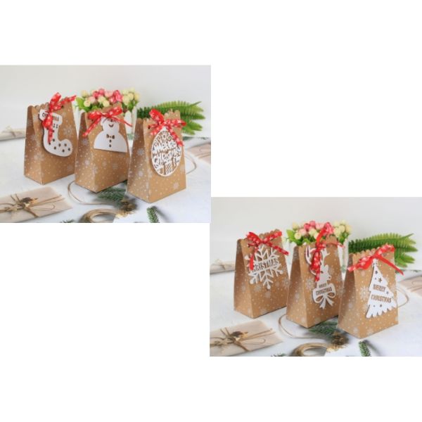 бумажный мешок упаковки еды рождества 250g Kraft бумажный для конфеты торта