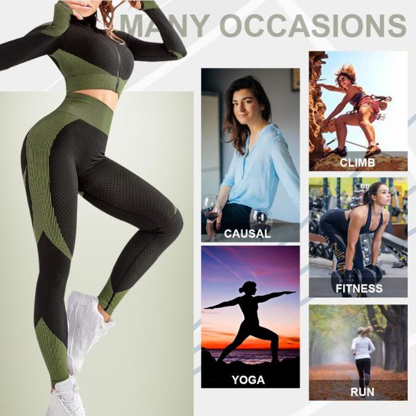 HEXIN Антистатический плюс размер спортивная одежда Двухкомпонентная женская тренировка Йога набор Фитнес