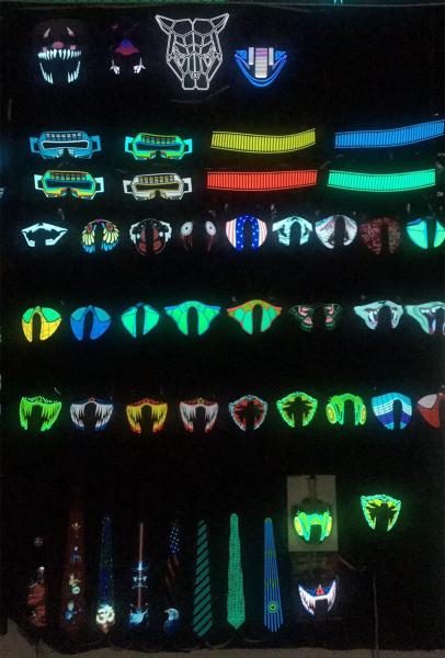 Ledes Party Holiday or other festival Voice activated Breathable light up music led/el mask for Parties Fashion Mask