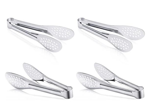 Stainless Steel Kitchen Food Tongs 9in Length Corrosionproof