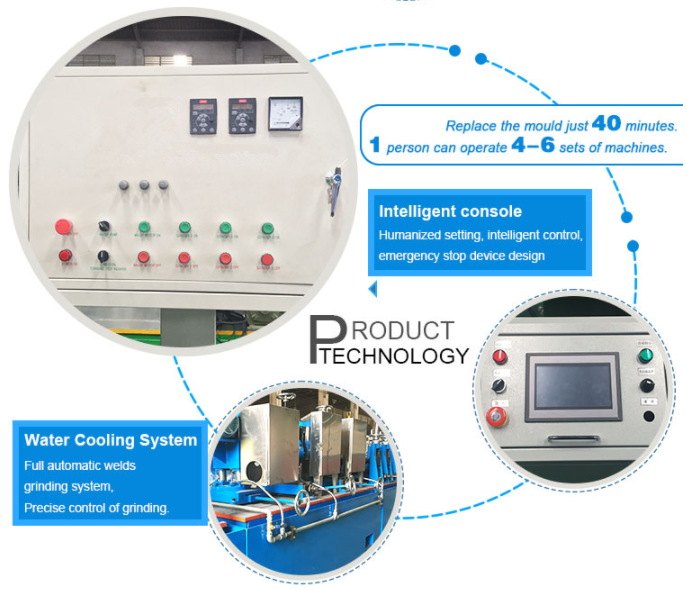 Автоматические 0.4-2.5mm SS вокруг трубы делая мельницу трубки 4.8T металла машины