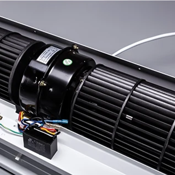 Sleek White Dual Door Air Curtain With Powerful Wind Centrifugal Technology With Remote Control