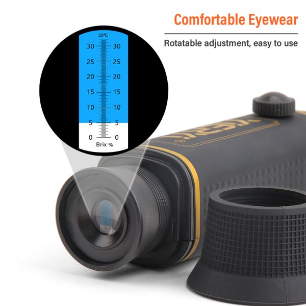 Robust Sugar Content Refractometer Resistant to Harsh Environments Ideal for Sugar Concentration Testing in Field and Lab