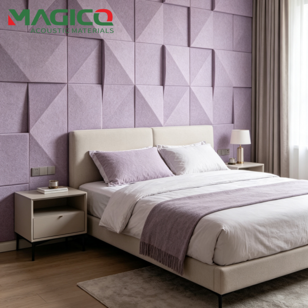 Acoustic Treatment Polyester Fiber Acoustic Panel Designed To Reduce Noise Levels In Living Rooms