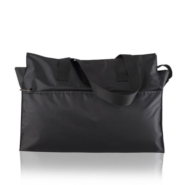 High quality wholesale cheap shopping black nylon foldable tote bag