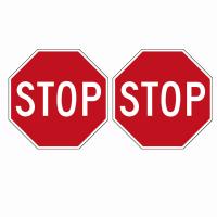 12 x 12 Inches Octagon Street Slow Warning Reflective Road Signs