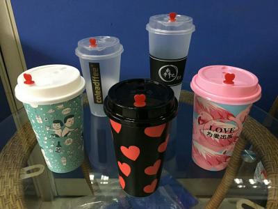 Eco-Friendly Plastic Takeaway Coffee Cups Dia 90*Height 177mm Size