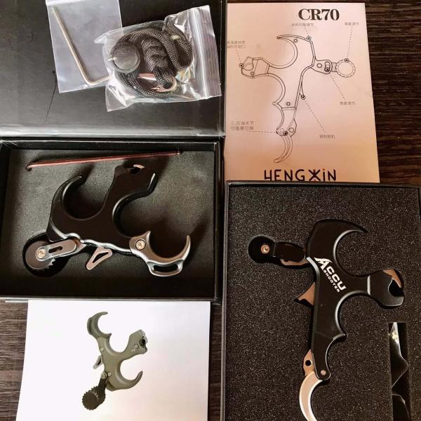 Thumb Button Bow Release 3 And 4 Finger instantly adjusted Aluminum Alloy compound bow  CR 7 Release