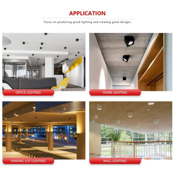 60 Degree 18 W Commercial Square LED Downlights / Surface Mount Ceiling Lights