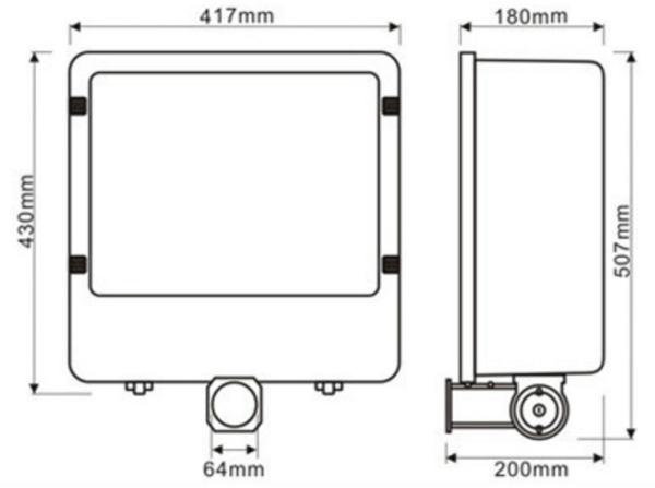 Bicosyn Outdoor LED Street Light 138W 2900-6500K DLC/UL/cUL listed meanwell driver IP65  Die cast Aluminum Housing