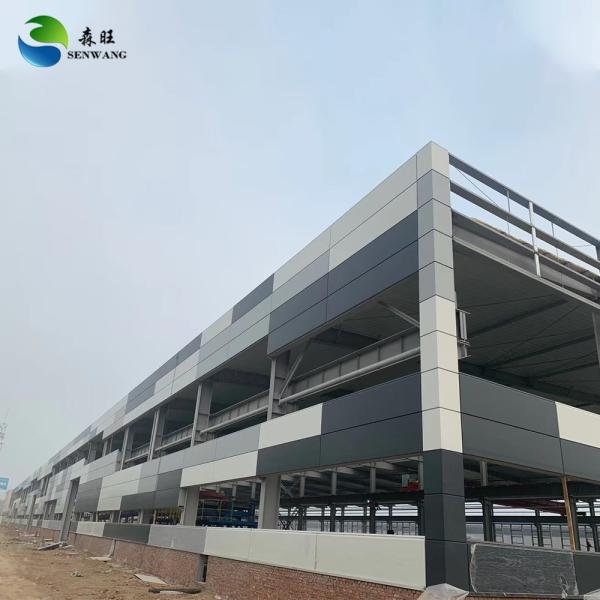 Multi-Storey Prefabricated Steel Structure Workshop Building Kits with Sliding Door Sandwich Panel Roof and Wall