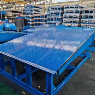 Controle de botão nivelador de doca de carregamento pneumático de 7 pés para contenção de veículo
