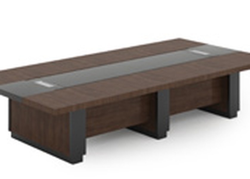 Larry Conference Table with L-shape Structure and Modern Retro Styling in Multiple Sizes