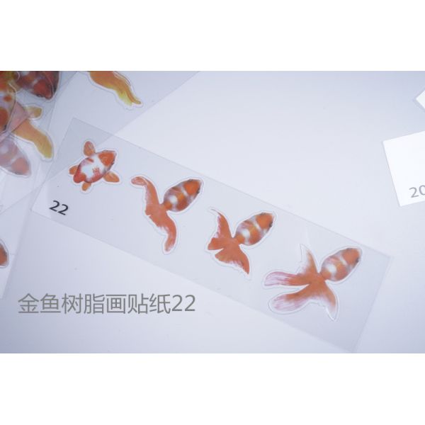 3D resin goldfish stickers, resin paintings, goldfish stickers, material stickers, crystal drip glue, goldfish paintings, resin paintings, wholesale