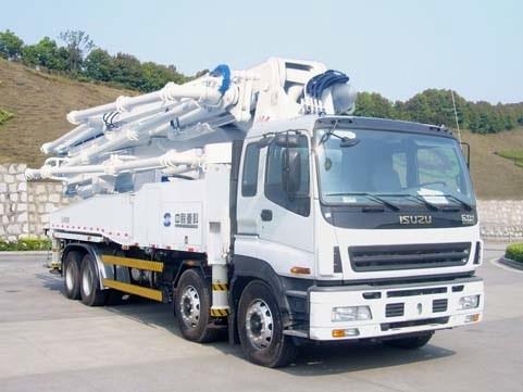 Special Purpose Truck , Truck Mounted Concrete Boom Pump Multi - protection