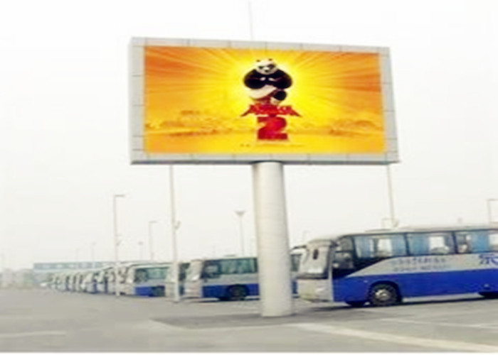 Наружная реклама LED Billboard Street P10 Полноцветные светодиодные дисплеи с колонкой