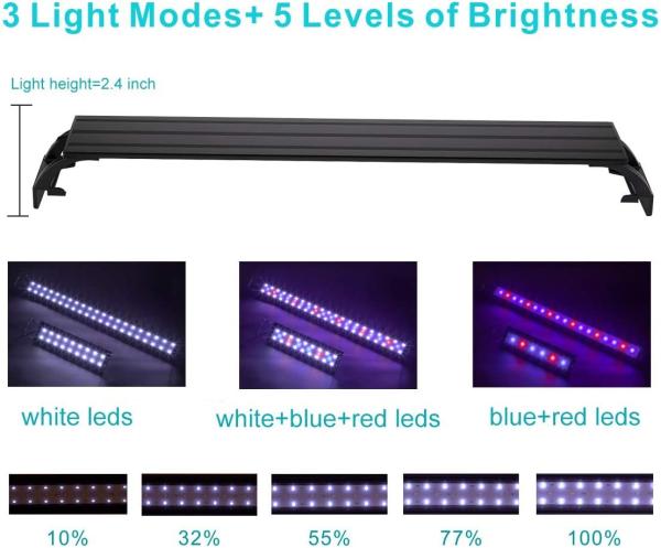 3 Light Color Dimmable Led Lights For Aquarium Plants