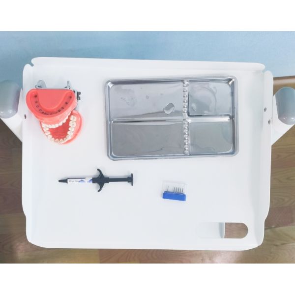 Стоматологическое оборудование Медицинская тележка Нержавеющая сталь Прочная мобильная стоматологическая тележка