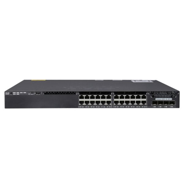 WS-C3650-24TS-S Cisco Catalyst 3650 Switch - Layer 3- 24 10/100/1000 Ethernet port, 4x1G Uplinks, IP Base IOS-Managed