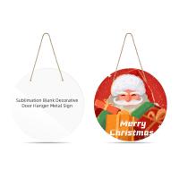 Christmas Home Decor Sublimation Metal Blanks Aluminum Circle Decorative Hanging Plaque
