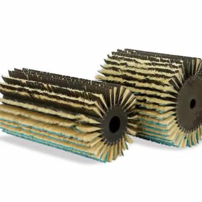 Papel de areia Sisal sob medida Rolamento de cabeça de escova de areia de metal para polir madeira