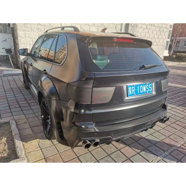 For BMW E70 E71 X5 Body Kit  FPR Material  X5 E70 E71 Upgrade PD Style Front and Rear Bumpers Wide Bodyki