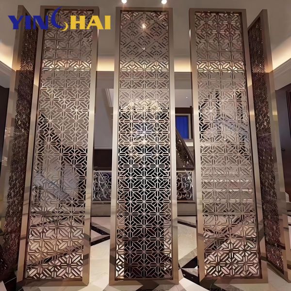 Waterproof Stainless Steel Screen Partition Easy Installation Metal Room Dividers Partitions