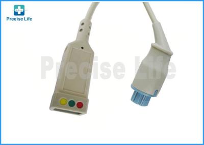 O cabo 3 do tronco do datex-Ohmeda 545307 ECG conduz em volta 10 do código de cor do pino AHA/IEC