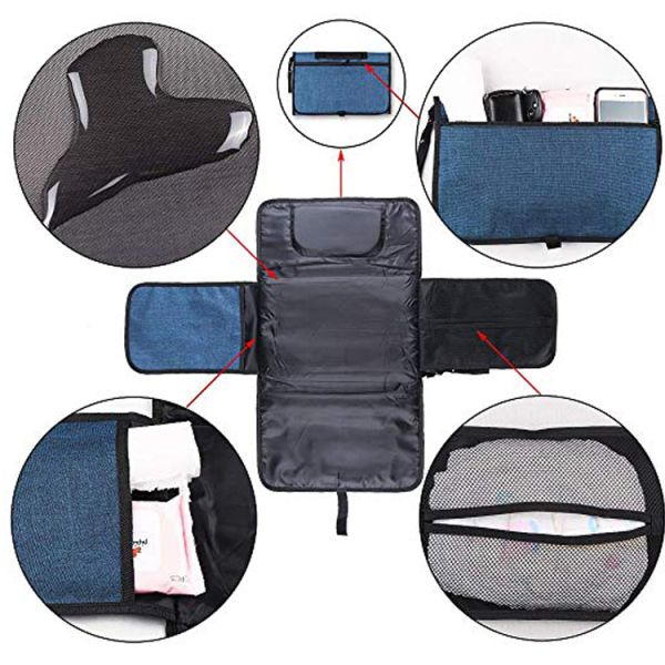 Modern Popular Diaper Bags For Mom And Dad Seld Pasting PEVA Lining