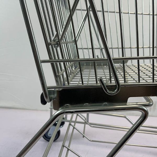 Q195 Steel 125L Asian Supermarket Metal Storage Shopping Trolley SGS Certificate