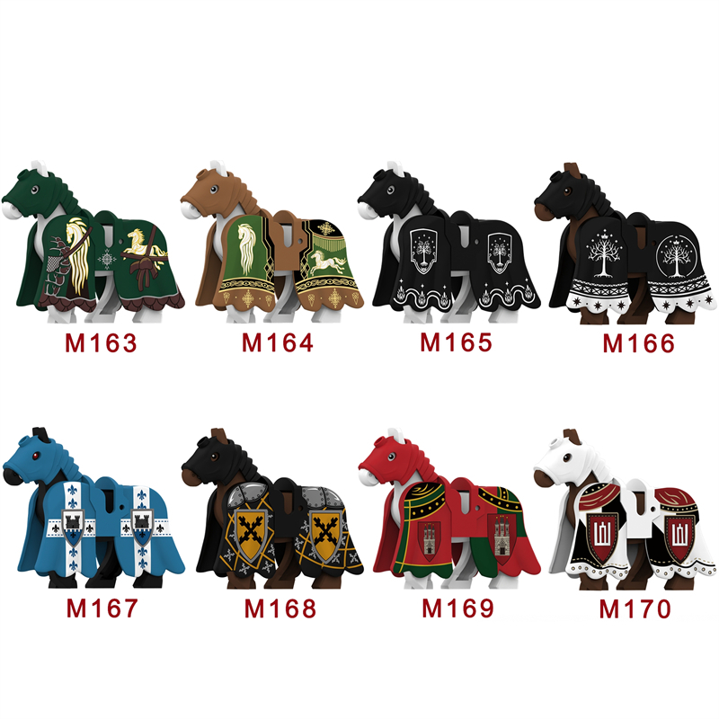 Medieval Warhorse Building Blocks Minifigures