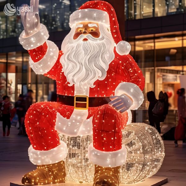 Santa Claus Lighting Large Christmas Lanterns Customizable 180CM