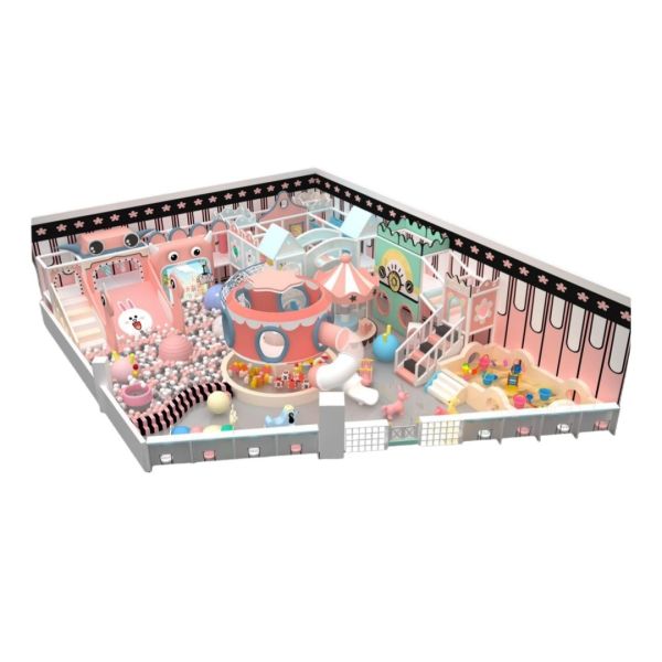 Plastic Slide Indoor Playground for Children Customized Soft Play Area in Kindergarten