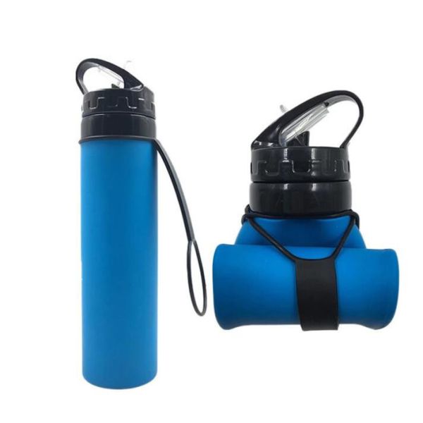 Food Grade Collapsible Travel Water Bottle Leak Proof 20 Ounces Without BPA