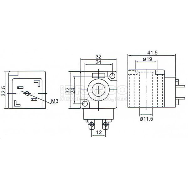 Cement Plant Air Cannon K23D Micro Solenoid Valve Coil 24VDC 220VAC