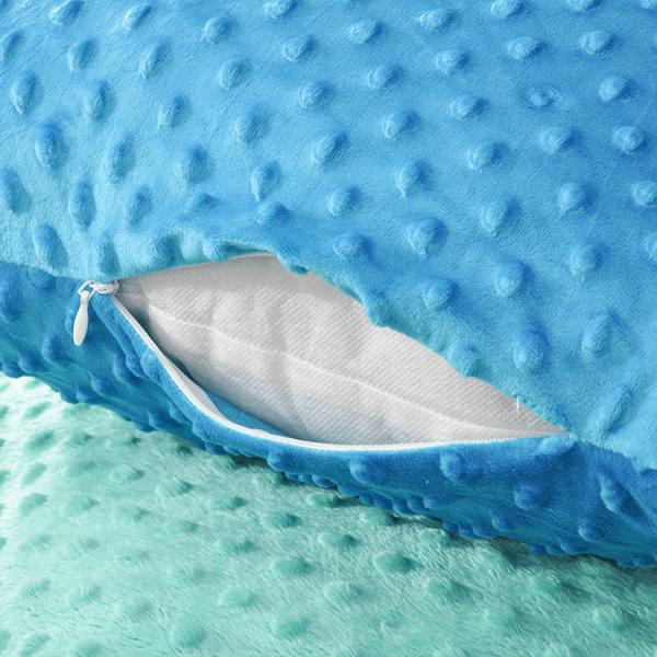 Cozy Square Throw Pillow Covers 18x18 Minky Bubble Couch Pillow Covers