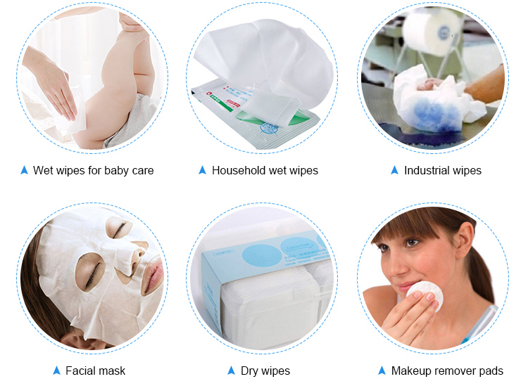 Ткань Cupra Biodegradable Spunlace Nonwoven для влажного обтирает