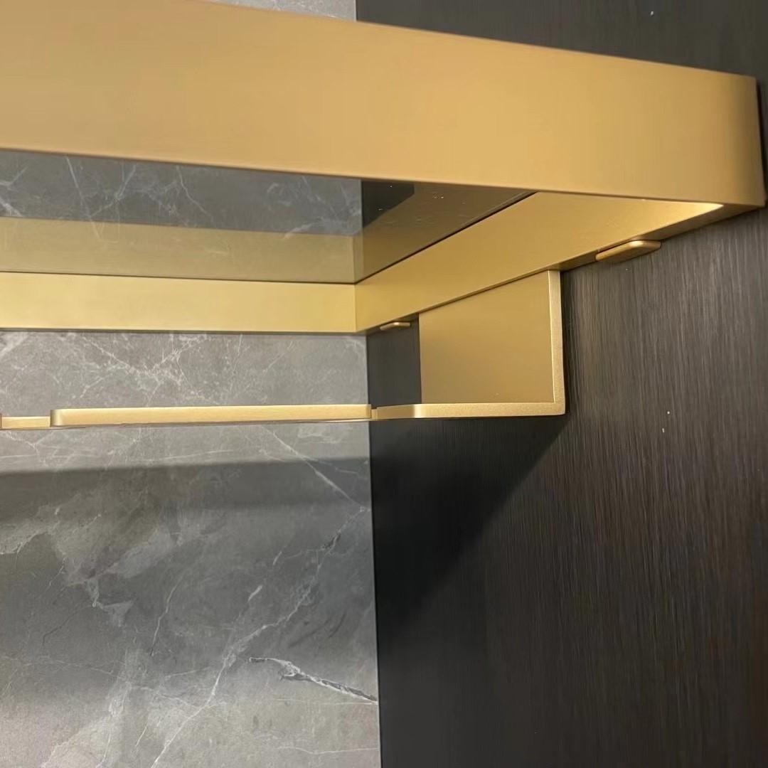 Спальня Современный U-образный гардероб с стеклянной решеткой