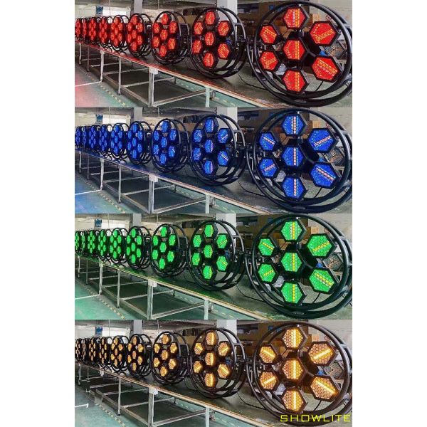 предпосылка этапа светлое 10000LM СИД 7x60W ретро проблескивая