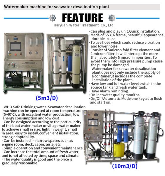 Sea well water desalination reverse osmosis machine ro seawater desalination plant price for sale boat