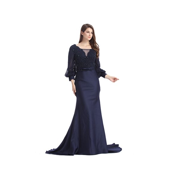 Beige Color Applique Long Wedding Dresses For Women Maxi Floor Length