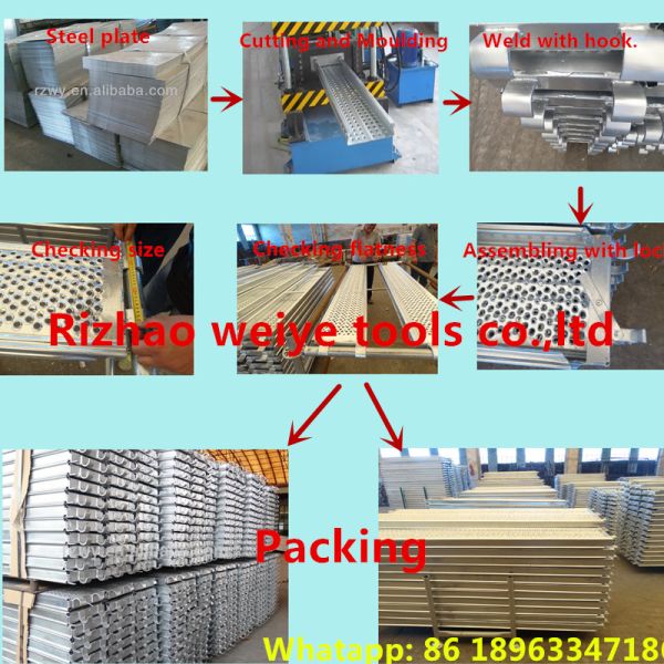 Hot galvanised steel scaffold planks / scafolding planks for Ringlock scaffolding