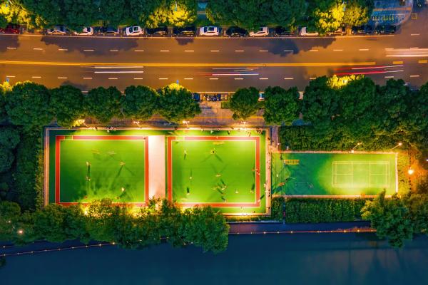 25MM Football Artificial Turf Grass Rainbow Garden Lawn Sports Flooring