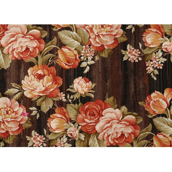 Estilo rural lavable del recubrimiento de paredes del papel pintado/PVC del vinilo de la flora para el dormitorio, profundamente grabado en relieve