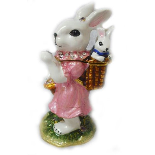 Easter Rabbit Trinket Box Rabbit Trinket Jewelry Box Bejeweled Box Cony Jewelry Trinket Box Easter Bunny Jewelry Box