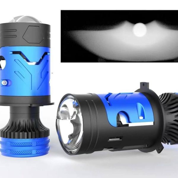 72 Watts 6000 Lumens Motorcycle LED Headlight With EYE Lens And Direct Beam