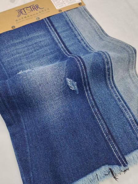 TWILL style woven INDIGO/BLACK 12.2oz denim fabric with 180cm Full width  JSD3076B-B for boyfriends jeans women pants